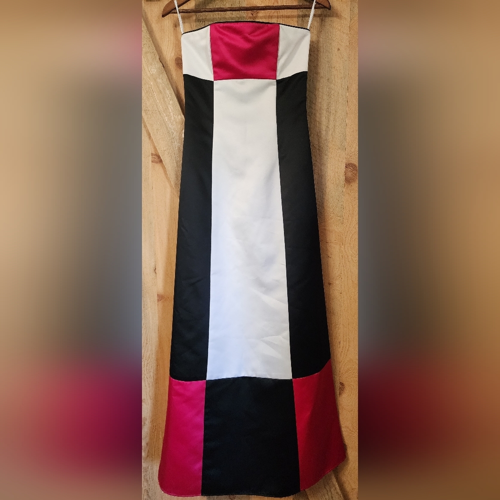 Jessica McClintock for Gunne Sax colorblock evening gown